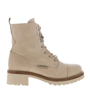 Carl Scarpa Blanca Off White Leather Ankle Boots